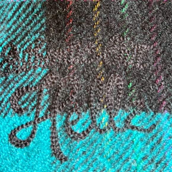 NWT HELLZ TEAL BLACK PLAID COLLARED BUTTON UP LONG SLEEVE 100% COTTON, SMALL - Picture 14 of 15